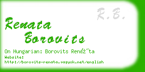 renata borovits business card